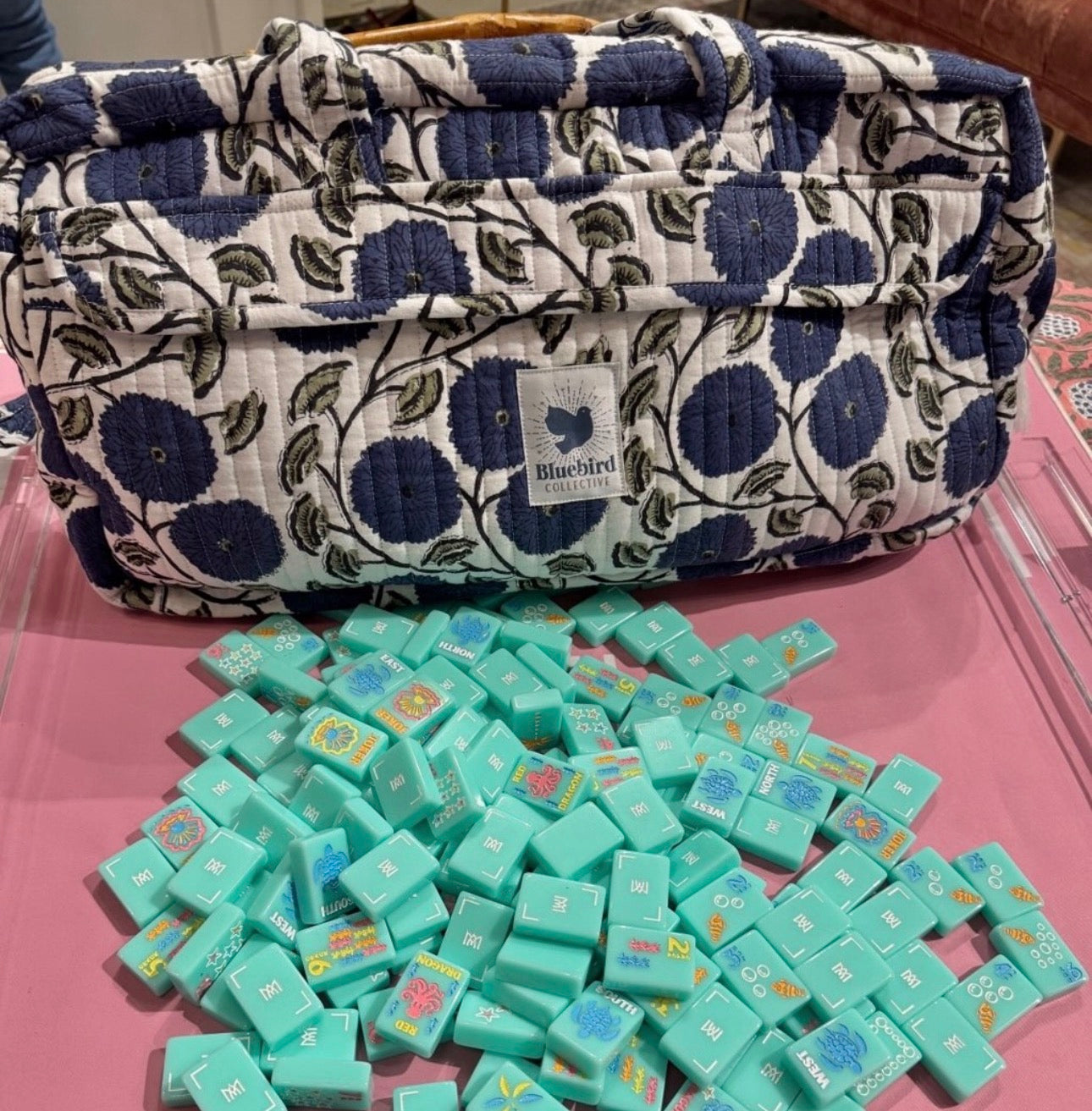 Mahjong Big Blue Blossoms