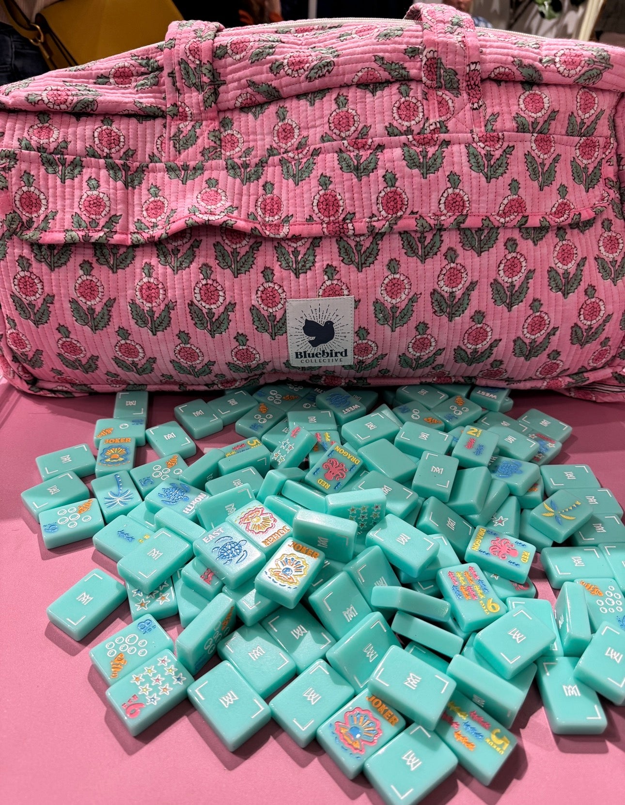 Pink Blush Mahjong Bag