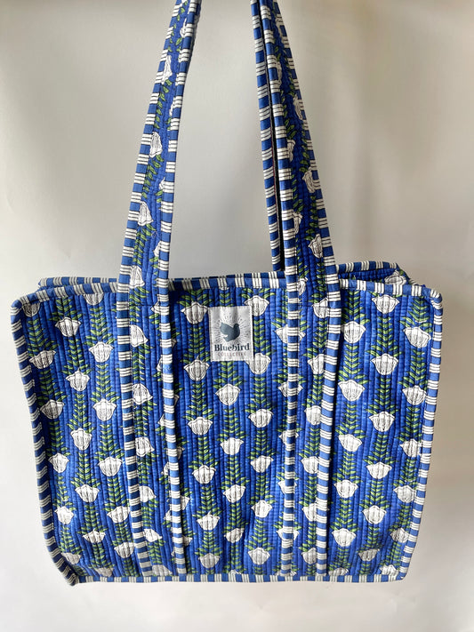 Blue Sky Tulip Zippered Tote