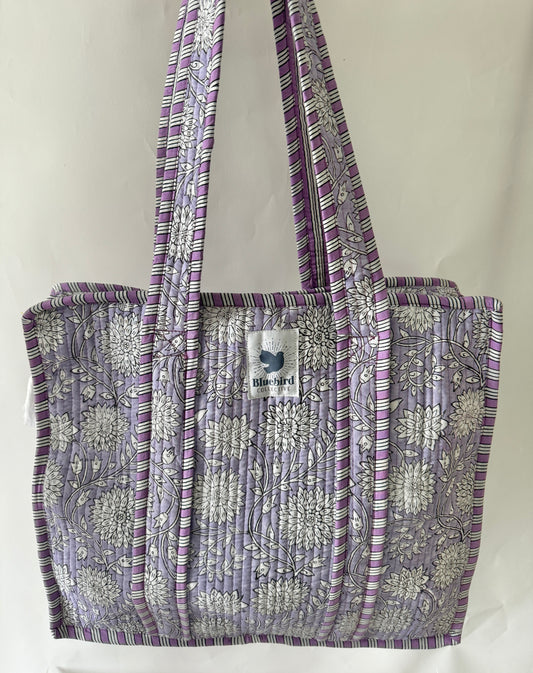 Lavender Haze Zippered Tote