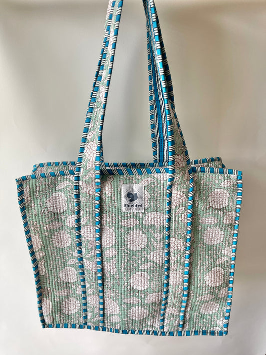 Ocean Breeze Zippered Tote Bag